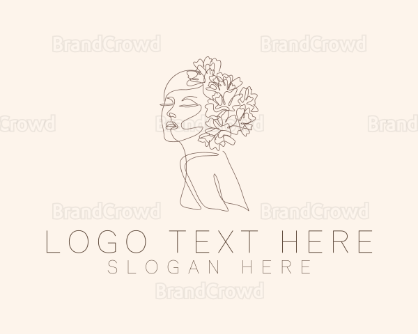 Aesthetic Floral Woman Logo