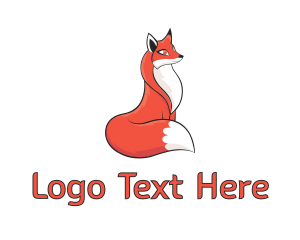 Fox - Cute Red Fox logo design