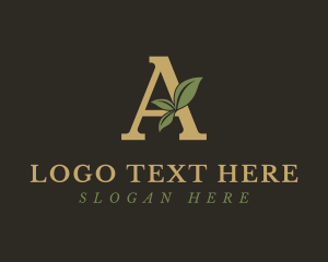 Ecology - Nature Leaves Letter A logo design