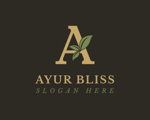 Ayurveda - Nature Leaves Letter A logo design