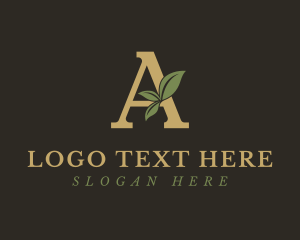 Landscaping - Nature Leaves Letter A logo design