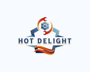 Fire Ice Temperature logo design