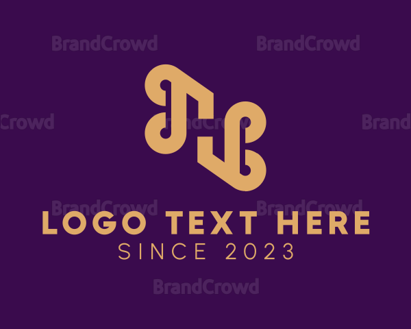 Golden Luxury Letter H Logo