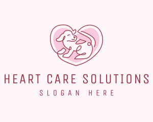 Pet Dog Heart logo design