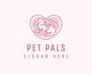 Pet Dog Heart logo design