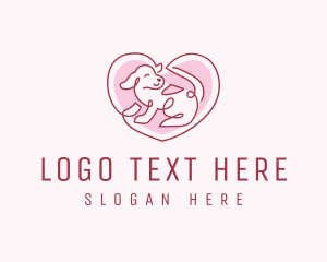 Leash - Pet Dog Heart logo design