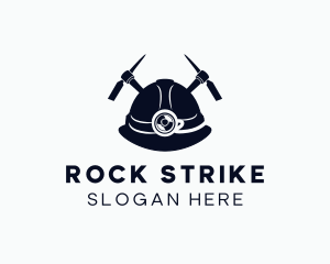 Pickaxe - Pickaxe Miner Hat logo design