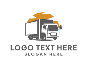 Closed Van - Cargo Truck Vehicle logo design