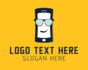Geek - Phone Glasses Technology logo design