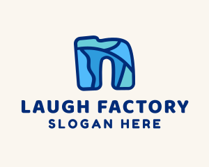 Comedy - Blue Art Letter N logo design