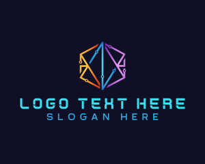 Electronic - Hexagon Circuit Tech logo design