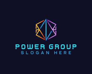 Web Developer - Hexagon Circuit Tech logo design