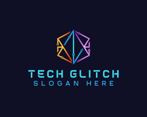 Hexagon Circuit Tech logo design