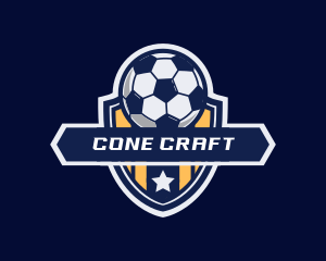 Soccer Ball Shield logo design