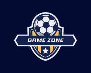 Soccer Ball Shield logo design