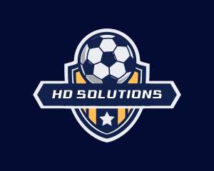 Soccer Ball Shield logo design