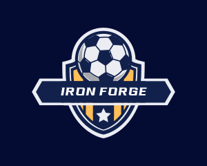 Soccer Ball Shield logo design