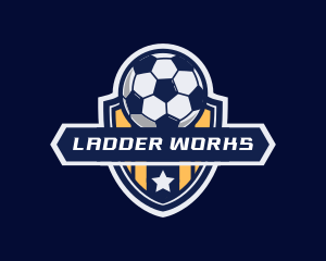 Soccer Ball Shield logo design