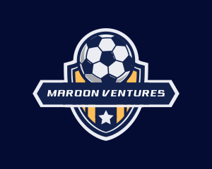 Soccer Ball Shield logo design