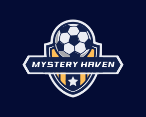 Soccer Ball Shield logo design