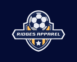 Soccer Ball Shield logo design