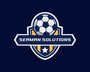 Soccer Ball Shield logo design