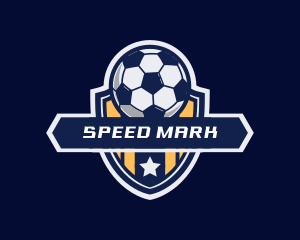 Soccer Ball Shield logo design