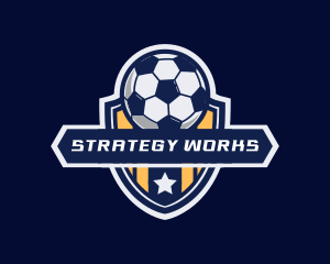 Soccer Ball Shield logo design