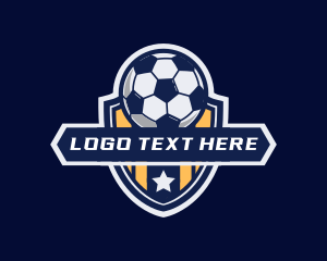 Athlete - Soccer Ball Shield logo design