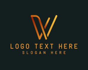 Modern Business Letter W Logo