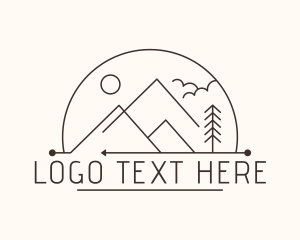 Mountain - Outdoor Mountain Tree logo design