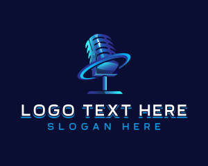 Singer - Radio Microphone Media logo design