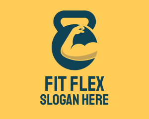 Gym - Fitness Kettlebell Muscle Gym logo design