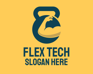 Flex - Fitness Kettlebell Muscle Gym logo design