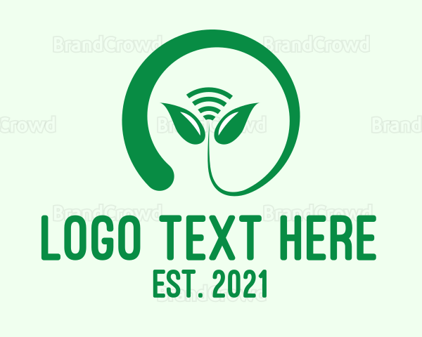 Nature Wifi Leaf Logo
