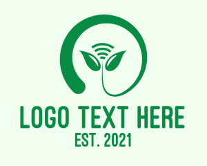 Connectivity - Nature Wifi Leaf logo design