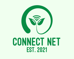 Nature Wifi Leaf logo design