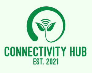 Wifi - Nature Wifi Leaf logo design