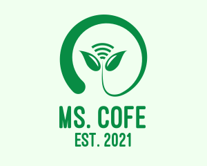 Internet Provider - Nature Wifi Leaf logo design