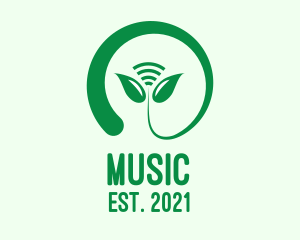 Telecommunication - Nature Wifi Leaf logo design