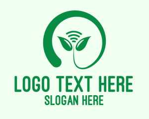 Nature Wifi Leaf Logo