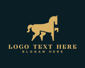 Horse - Equestrian Horse Riding logo design