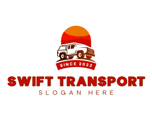 Pick Up Truck Transportation logo design