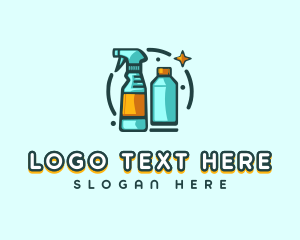 Custodian - Cleaning Spray Tool logo design