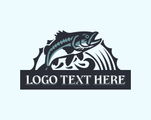 Marina - Fish Fishery Fisherman logo design