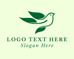 Dove - Green Nature Bird Sanctuary logo design