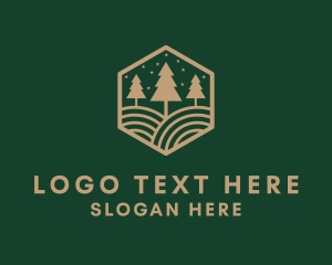 Winter - Pine Tree Forest logo design