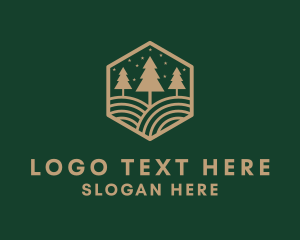 Tree - Christmas Tree Badge logo design