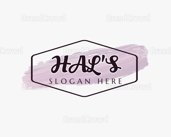 Feminine Hexagon Business  Wordmark Logo