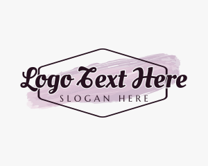 Makeup - Feminine Hexagon Business  Wordmark logo design